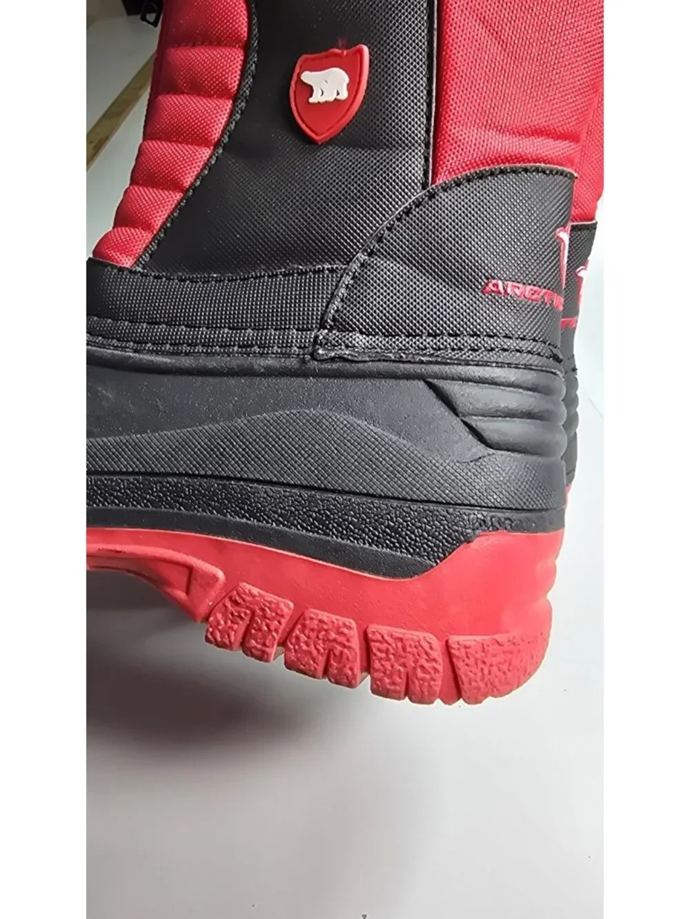 Arctic Shield Kids Red & Black Winter Boots Size 12 Waterproof Insulated